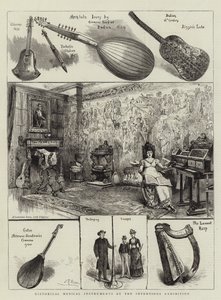 Történelmi hangszerek a találmányok kiállításán alkotó: English School